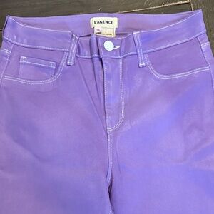 L'AGENCE Vibrant Purple High Rise Jeans lots of stretch